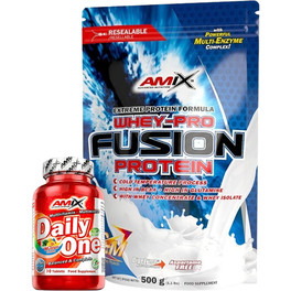 Pack REGALO Amix Whey-Pro Fusion Doypack 500 gr Proteína Aislada de Suero + Daily One 30 caps