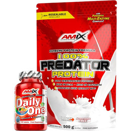 Amix Predator Protein Doypack 500gr - Proteína que contém L-glutamina e DigeZyme, Contribui para o Crescimento Muscular + Sem Aspartame