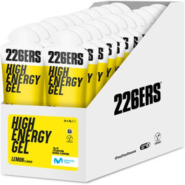 226ERS HIGH ENERGY GEL - 24 gel x 60 ml - Gel Energetico Senza Caffeina - Senza Glutine, Vegano - Con Ciclodestrina - 50g di Carboidrati