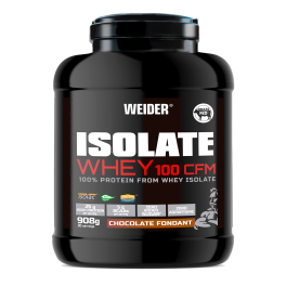 Weider Isolate Whey 100CFM 908 Gr - 100% whey protein isolado / Alta pureza e qualidade superior