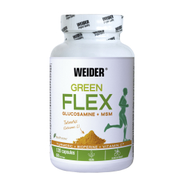 Weider Green Flex 120 capsulas - Protector Articular 100% Vegano. Con cúrcuma, sin Gluten, ni lácteos.