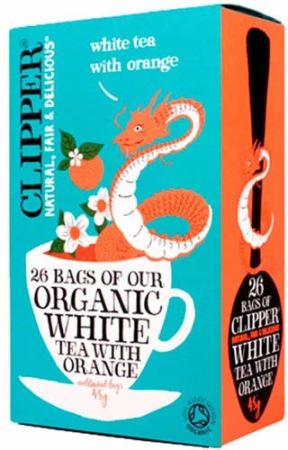 Clipper Infusion Ecologica Te Blanco con Naranja 26 bolsas x 1,70 gr Clipper Infusion Ecologica Te Blanco con Naranja 26 bolsas x 1,70 gr