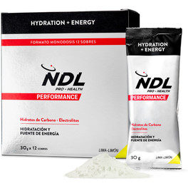 NDL Pro-Health Hydration + Energy 12 Sticks X 30 Gr / Hidratación Y Fuente De Energía