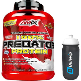 Confezione REGALO Amix Predator Protein 2 Kg + Bulevip Shaker Pro Mixer Nero - 500 ml