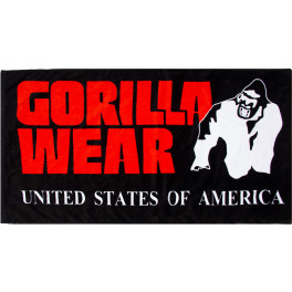 Toalha de ginástica clássica Gorilla Wear - preta/vermelha - tamanho único