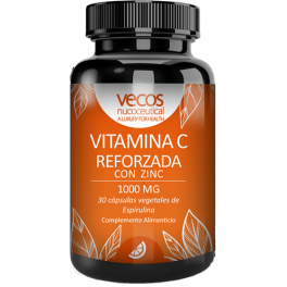 Vitamina C 1000 Mg Reforzada Con Zinc 30 Caps Vecos