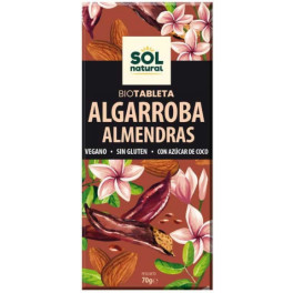 Solnatural Tableta Algarroba Con Almendras Bio 70 G