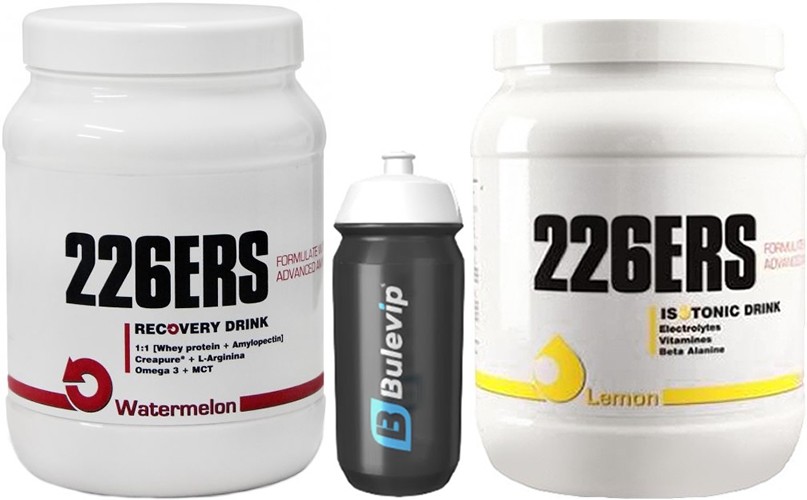 Pack 226ERS Isotonic Drink 500 gr + Recovery Drink 500 gr + Bidon Bulevip 600 ml Pack 226ERS Isotonic Drink 500 gr + Recovery Drink 500 gr + Bidon Bulevip 600 ml