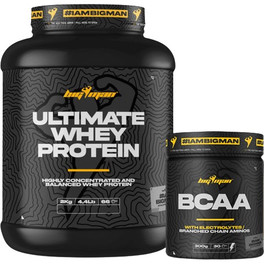 Pack BigMan Ultimate whey protein 2 kg + BCAA Glutamina + Eletrólitos 300 Gr