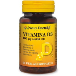 Nature Essential Vitamina D3 100 Mcg (4000 U.i) 60 Perlas