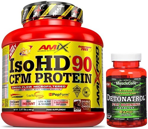 Pack Amix Pro Iso HD CFM Protein 90 1800 gr + MuscleCore Detonatrol Fat Burner 30 caps Pack Amix Pro Iso HD CFM Protein 90 1800 gr + MuscleCore Detonatrol Fat Burner 30 caps