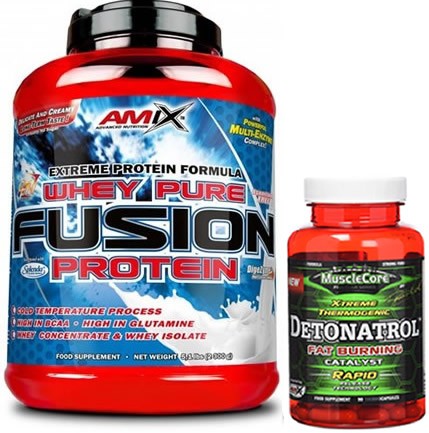 Pack Amix Whey Pure Fusion 2,3 kg + MuscleCore Detonatrol Fat Burner 30 caps Pack Amix Whey Pure Fusion 2,3 kg + MuscleCore Detonatrol Fat Burner 30 caps