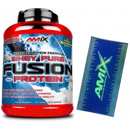 Confezione REGALO Amix Whey Pure Fusion 2,3 kg + Asciugamano sportivo blu-verde