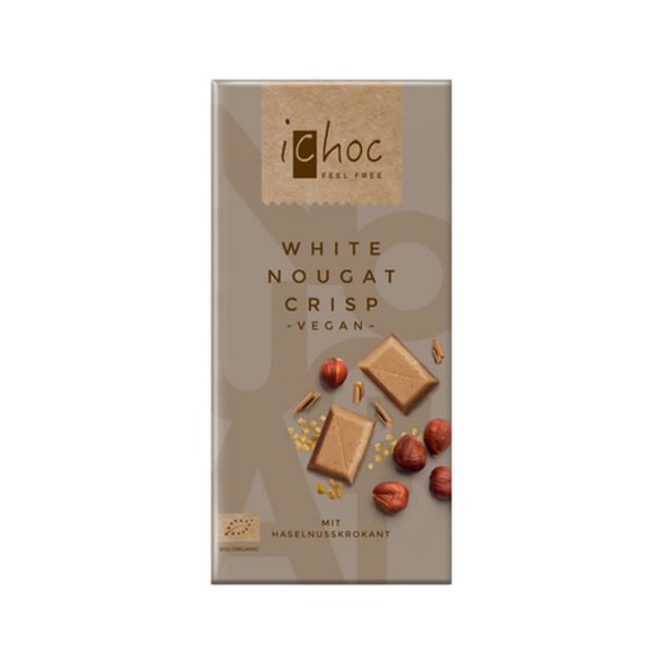 Ichoc Tableta Crujiente Chocolate Blanco Vegano 80 gr