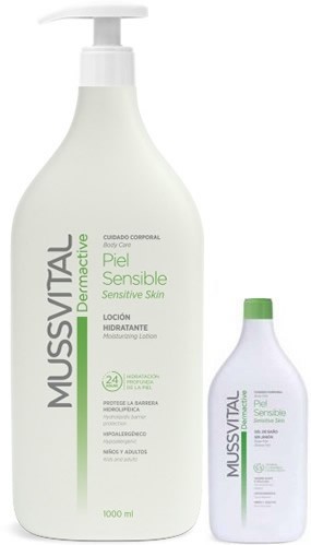 Mussvital Dermactive Locion Hidratante Piel Sensible 1000 ml + Gel de Baño 100 ml Mussvital Dermactive Locion Hidratante Piel Sensible 1000 ml + Gel de Baño 100 ml