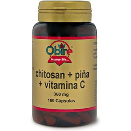 Obire Chitosan+ Piña+ Vitamina C 100 Caps X 360 Mg