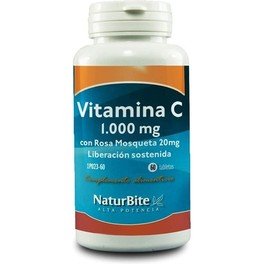 Naturbite Vitamina C 1000 Mg Rosa Mosqueta 20 Mg 60 Tabs