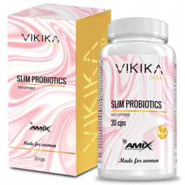 Vikika Gold de Amix Slim Probiotics (probiohd) 30 caps Apoia a saúde digestiva e imunológica