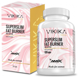 Vikika Gold by Amix Superslim Fat Burner Lipotropic Caffeine Free 120 capsules brûle-graisses