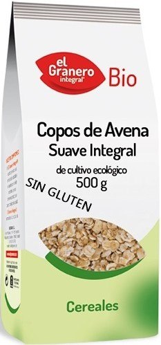 El Granero Integral Copos Suaves de Avena Integral Bio Sin Gluten 500 gr El Granero Integral Copos Suaves de Avena Integral Bio Sin Gluten 500 gr