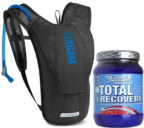 Pack Camelbak Mochila Hydrobak Negro-Azul Edicion Limitada+ Victory Endurance Total Recovery 750 gr Pack Camelbak Mochila Hydrobak Negro-Azul Edicion Limitada+ Victory Endurance Total Recovery 750 gr