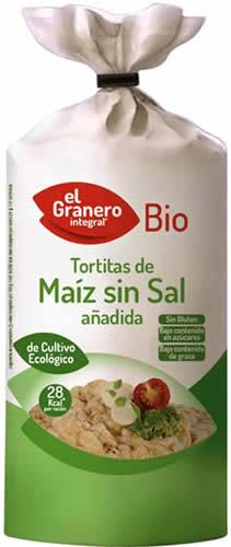 El Granero Integral Tortitas de Maiz Sin Sal Añadida Bio 110 gr El Granero Integral Tortitas de Maiz Sin Sal Añadida Bio 110 gr