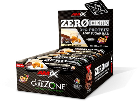 Amix Zero Hero 31% Protein Bar Cobertura Parcial 15 barritas x 65 gr Amix Zero Hero 31% Protein Bar Cobertura Parcial 15 barritas x 65 gr