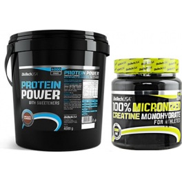 Pack BioTechUSA Protein Power 4000 gr + 100% Creatina Monohidrato Micronizada 500 gr Pack BioTechUSA Protein Power 4000 gr + 100% Creatina Monohidrato Micronizada 500 gr