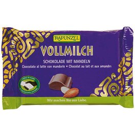 Rapunzel Snack Chocolat Lait-Amande.rapunz 100g