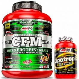 Pack Amix MuscleCore CFM Nitro Protein Isolate 2 kg + Lipotropic Fat Burner 30 caps