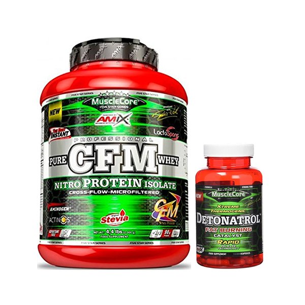 Pack Amix MuscleCore CFM Nitro Protein Isolate 2 kg + Detonatrol Fat Burner 30 caps