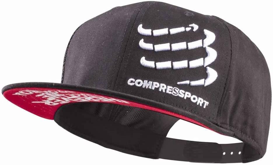 Compressport Gorra Flat Cap Negra Compressport Gorra Flat Cap Negra