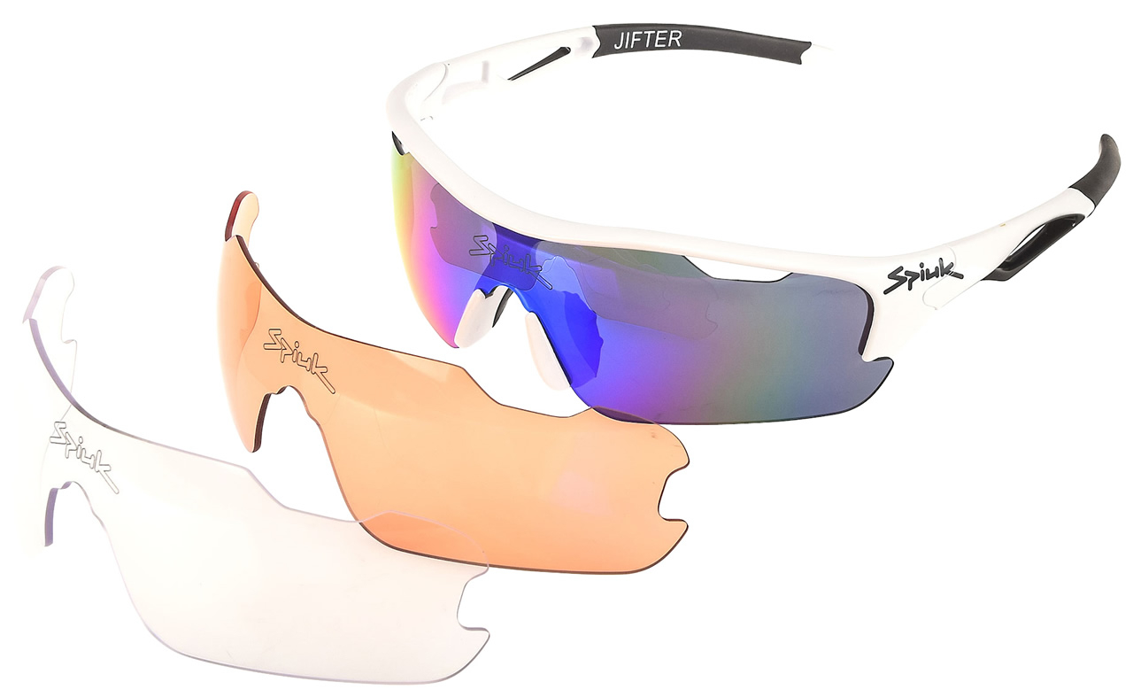 Spiuk Sportline Gafas Jifter Blanco - Negro Lente Espejo Azul Spiuk Sportline Gafas Jifter Blanco - Negro Lente Espejo Azul