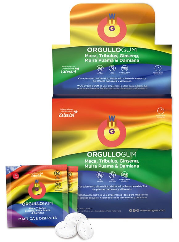 WUG OrgulloGUM Chicle Mastica y Disfruta 25 sobres x 4 uds WUG OrgulloGUM Chicle Mastica y Disfruta 25 sobres x 4 uds