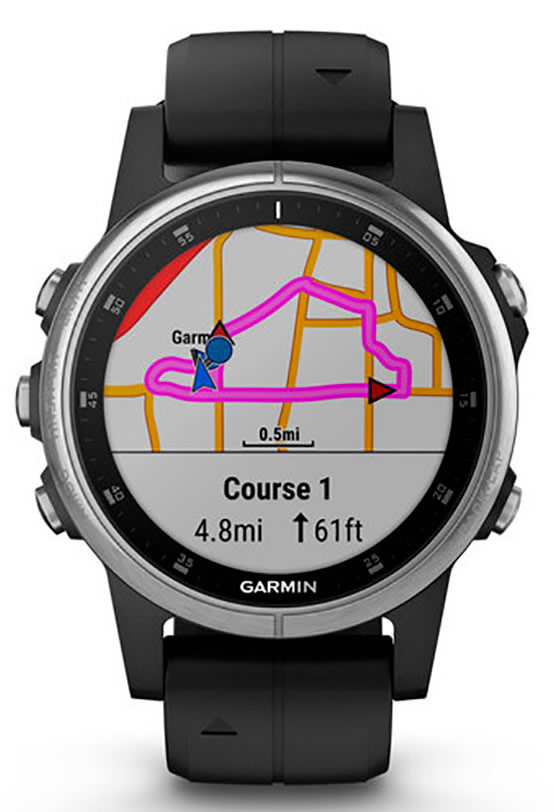 Garmin Fenix 5S Plus Plata con Correa Negra Garmin Fenix 5S Plus Plata con Correa Negra