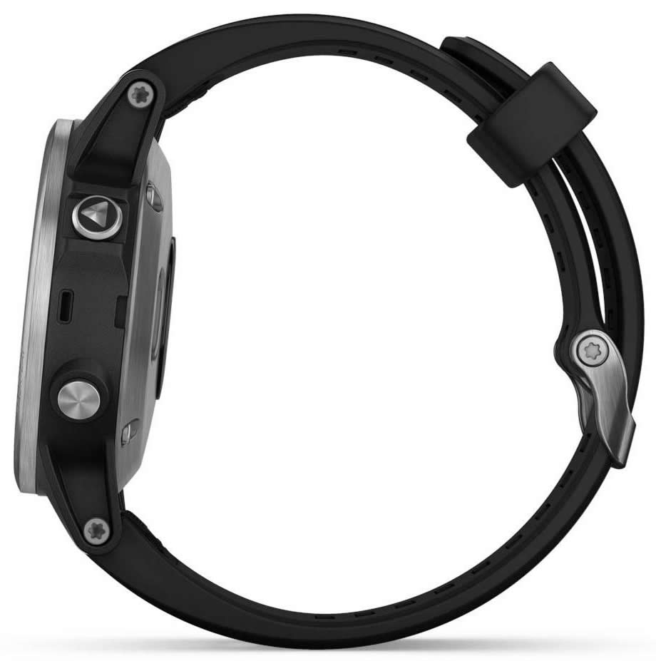 Garmin Fenix 5S Plus Plata con Correa Negra Garmin Fenix 5S Plus Plata con Correa Negra