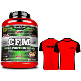 Pack Amix MuscleCore CFM Nitro Protein Isolate 2 kg + Camiseta Runfit Limit Roja-Negra Pack Amix MuscleCore CFM Nitro Protein Isolate 2 kg + Camiseta Runfit Limit Roja-Negra