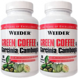 Pack Weider Green Coffee & Garcinia Cambogia 2 botes x 90 caps Pack Weider Green Coffee & Garcinia Cambogia 2 botes x 90 caps
