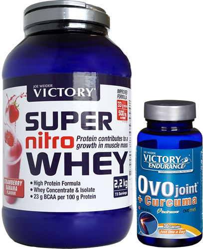 Pack Victory Super Nitro Whey 2.2 kg + Ovo Joint + Curcuma - cuidado Articulaciones 30 caps Pack Victory Super Nitro Whey 2.2 kg + Ovo Joint + Curcuma - cuidado Articulaciones 30 caps