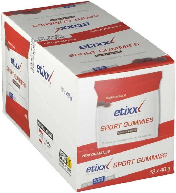 Etixx Sport Gummies 12 bolsas x 40 gr Etixx Sport Gummies 12 bolsas x 40 gr