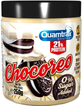 Quamtrax Chocoreo - Crema Blanca con Avellanas 250 gr Quamtrax Chocoreo - Crema Blanca con Avellanas 250 gr