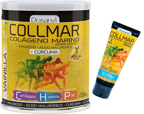 Pack Drasanvi Collmar Colageno Magnesio + Acido Hialuronico + Curcuma 300 gr + Cremigel Colageno Marino Hidrolizado 75 ml Pack Drasanvi Collmar Colageno Magnesio + Acido Hialuronico + Curcuma 300 gr + Cremigel Colageno Marino Hidrolizado 75 ml