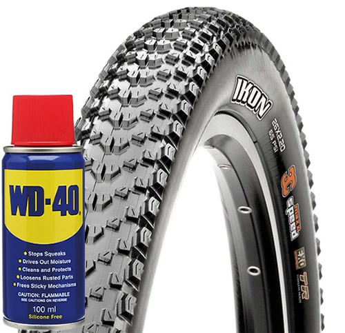 Pack Maxxis Ikon 3C EXO TR Tubeless Cubierta de Montaña 29 x 2.20 + Aceite Multiuso 100 ml Pack Maxxis Ikon 3C EXO TR Tubeless Cubierta de Montaña 29 x 2.20 + Aceite Multiuso 100 ml