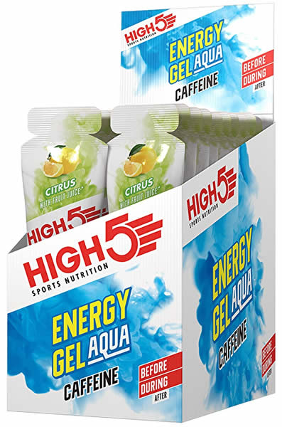 High5 Energy Gel Aqua con 30 mg de Cafeina 20 geles x 66 ml High5 Energy Gel Aqua con 30 mg de Cafeina 20 geles x 66 ml