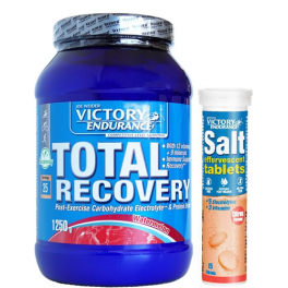 Pack Victory Endurance Total Recovery 1250 gr + Sal Efervescente - Sais Minerais Efervescentes 1 bisnaga x 15 pastilhas