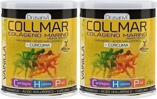 Pack Drasanvi Collmar Colageno Magnesio + Acido Hialuronico + Curcuma 2 botes x 300 gr Pack Drasanvi Collmar Colageno Magnesio + Acido Hialuronico + Curcuma 2 botes x 300 gr