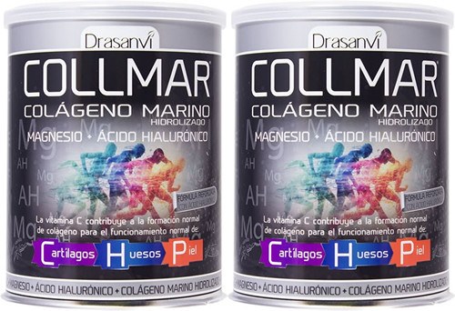 Pack Drasanvi Collmar Colageno Magnesio + Acido Hialuronico 2 botes x 300 gr Pack Drasanvi Collmar Colageno Magnesio + Acido Hialuronico 2 botes x 300 gr