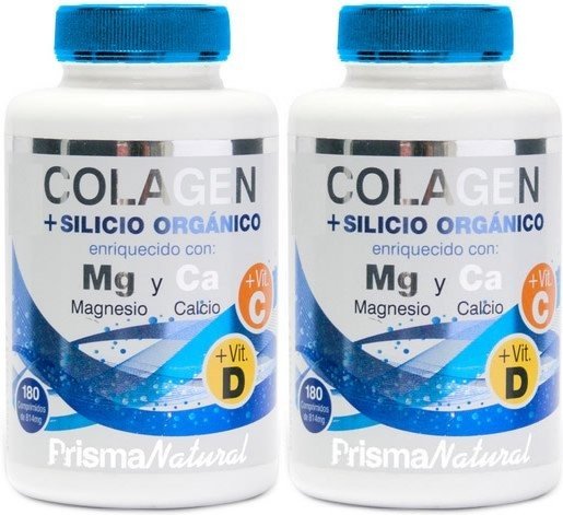 Pack Prisma Natural Colageno + Silicio Organico 2 botes x 180 comp Pack Prisma Natural Colageno + Silicio Organico 2 botes x 180 comp