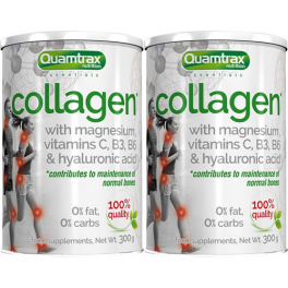 Pack Quamtrax Essentials Colágeno com Magnésio e Ácido Hialurônico 2 frascos x 300 gr