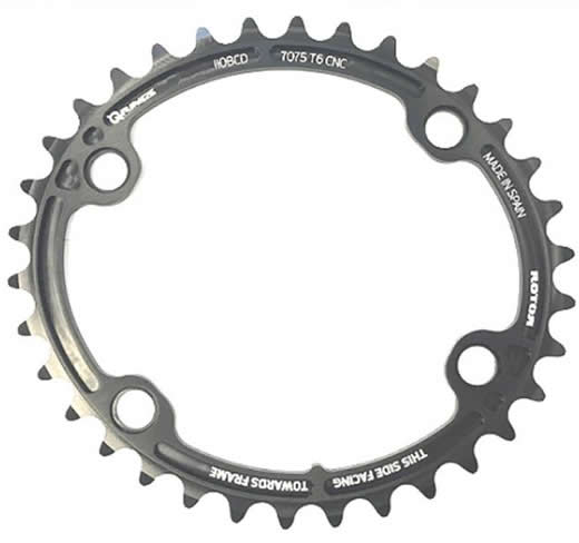 Rotor Plato Carretera Q-Ring BCD110 x 4 36T Negro Rotor Plato Carretera Q-Ring BCD110 x 4 36T Negro